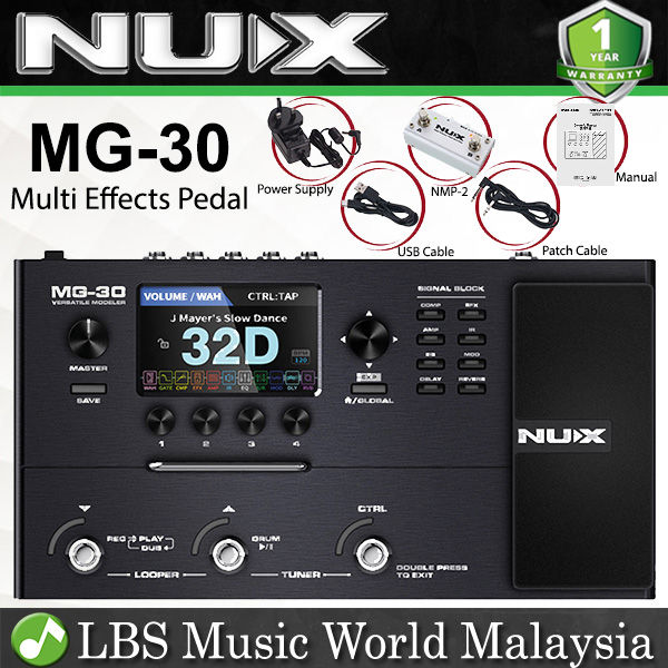 Nux MG-30 Versatile Pro Level Modeler Electric Guitar Multi