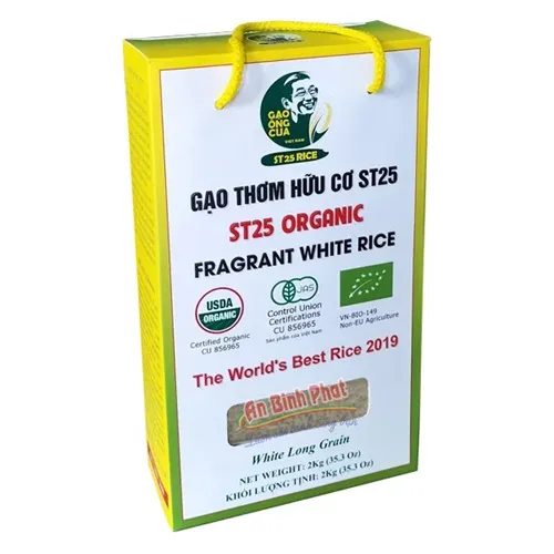 Gạo trắng hữu cơ ST25 Ông Cua 2kg