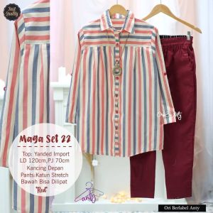 RATI - Setelan Katun Jumbo Wanita Terbaru LD 120cm Maga Set 22 by Fashion Hijab solo