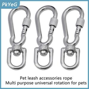 PkYeG Thép Không Gỉ Xoay Snap Móc Khóa Con Chó Dây Xích Khóa Phát Hành Nhanh Chóng Khóa Carabiner Clip Cho Chó Đi Bộ Cắm Trại