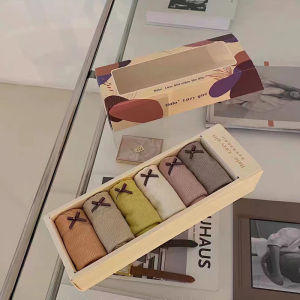 Panty 6/8/10/ PCS Boxed bow comfortable breathable antibacterial mid-waist seamless panty for women