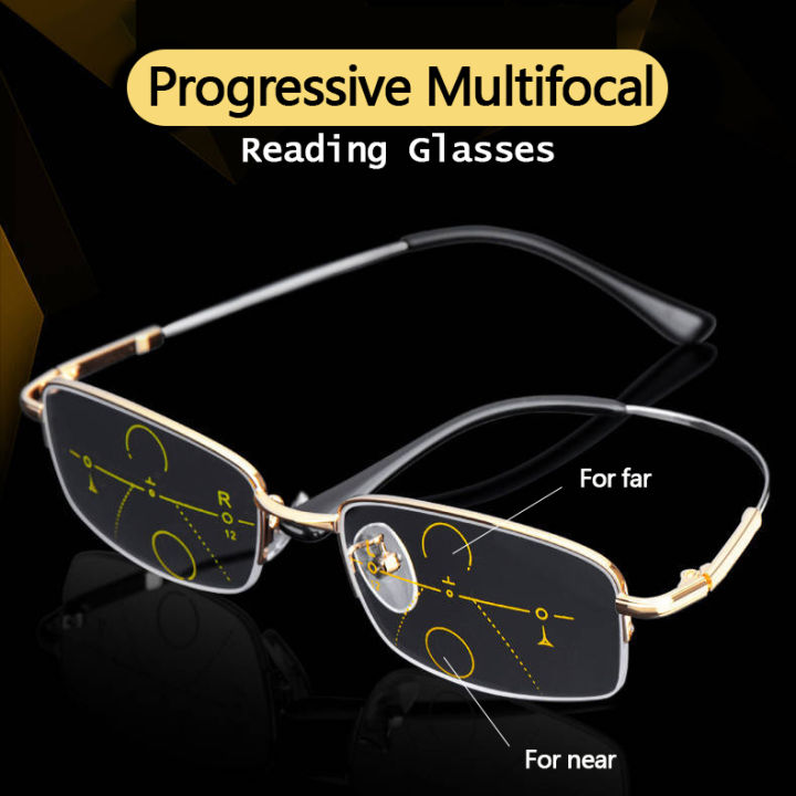 Kính Đọc Đa Tiêu Tiến Bộ Kính Viễn Thị Bảo Vệ Chống Tia UV Màu Xanh ...