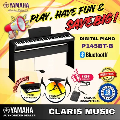 YAMAHA P145BT-B DIGITAL PIANO NEW MODEL! (MODEL: P145BT/p145bt/P-145BTB /P145 BLACK)BLUETOOTH