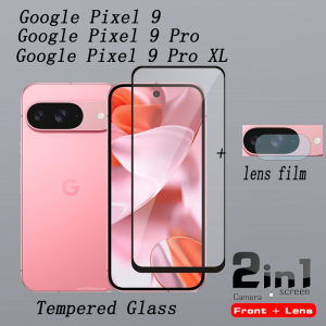 2in1 Tempered Glass Film for Google Pixel 9 Pro XL Google Pixel 9 Pro Google Pixel 9 Transparent Flim Clear Back Lens Camera Protective Full Cover