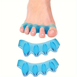 2pcs Professional Podiatry Five Toe Separator Toe Valgus Correction Tool Breathable Foot Care Pad
