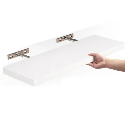 SKJK Durable Hanging Storage Rack Wooden Invisible Brackets Floating Shelves Space-saving Sturdy Hanging Wall Shelves Household
