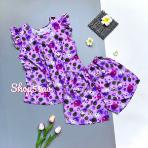 [HCM] Bộ lanh mặc nhà đồ bộ tole nữ SHOP5SAO quần đùi áo cánh tiên (48-80kg)