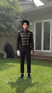 Halloween children MJ Sequin performance costume   Jackson cos Michael imitates tap dancing MJ Stage performance costume