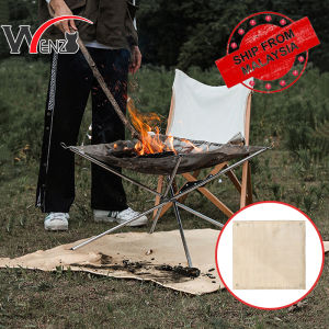 Outdoor Camping Fireproof Ember Mat Fire Pit Mat Grill Stove Mat Blanket Protector for Deck Patio Lawn