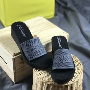 Sandal Wedges Spons Kokop Webing Rajut Wanita Tinggi 5CM - JN 02