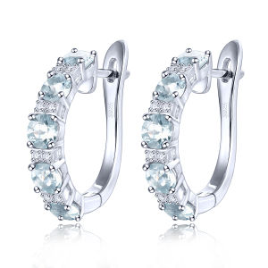 Lohaspie Jewelry Genuine 3 Carats Solid Sterling Silver 925 Clip Earring Natural Black Spinel Clip Earring Silver Earrings 925 Original Black Spinel Earring For Women Jewelry