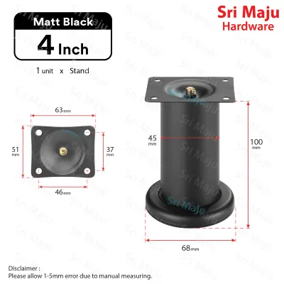 MAJU Chrome Cabinet Leg Furniture Sofa Wardrobe Bed Leg Support Stand Kaki Perabot Sofa Almari Katil