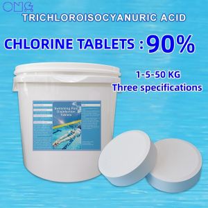 1 PACK Chlorine Tablets for Swimming Pool Slow Dissolving TICA TCCA Tablet 90% Origin 1Kilo 5 tablets