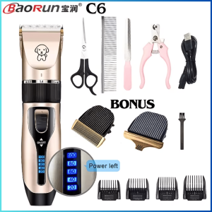 COD Yiwu Alat Cukur Elektrik Bulu Hewan Anjing Pet Grooming Recharge C6 / mesin cukur hewan domba garut kambing anjing kucing tanpa kabel di cas super tajam