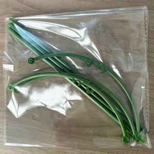 FUDESHE 3 Set สีเขียวอ่อน กองสนับสนุนพืช ถอดออกได้ ครึ่งรอบ ก้านยึดบอนไซ ทนทานต่อการใช้งาน ง่ายต่อการใช้ เสาเถาปีนเขา