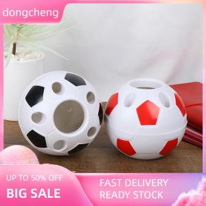 dongcheng 1pc Soccer Ball Shaped Toothbrush Pen Pencil Holder Desktop Rack Student Gift