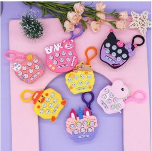 SNI Mainan Pop It Elektrik Mini Gantungan Game Fidget Bubble Karakter (7997)