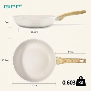 GiPP Non-Stick Frying Pan Granite Coated Non-Stick Healthy Cookware PFOA- Free 20CM