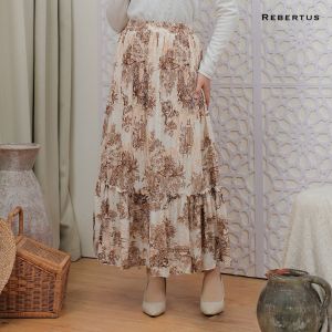 Rok Plisket Motif Bunga Wanita Rebertus Prada Sydra