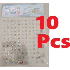 10Pcs/Pack Sumikko Gurashi CuteClear Stickers Shirokuma Neko Tonkatsu Tokage Penguin Ebifurai no Shippo Kawaii Stationery Gift Transparent Waterproof Journal DIY Decor