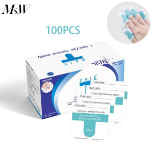 MS.W 100PCS Degreaser for Nails Polish Remover Wipes Disposable Nail Removal Bag Manicure Wipes Phototherapy Glue UV Gel