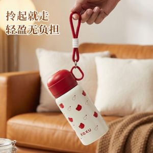 RGFV STORE Phim hoạt hình Bình nước cách nhiệt Dung lượng lớn 520 ml Bình giữ nhiệt Di động với ống hút Cốc giữ nhiệt có ống hút Cốc trẻ em