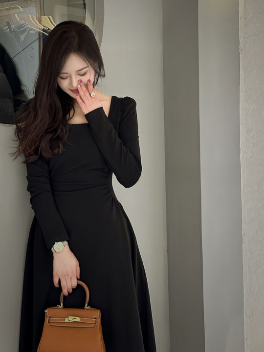 Long black dress | The Kooples - US-vachngandaiphat.com.vn