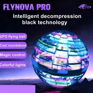 Mainan Bola Terbang Ufo Drone Ajaib Flynova Pro Flying Ball Boomerang LED Mainan Anak