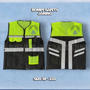 Rompi Safety Proyek / Safety Vest Jaring Jala