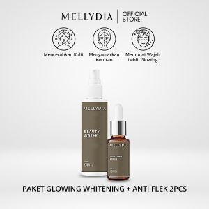 Paket Brightening Mellydia Whitening Serum Wajah & Face Mist Skincare Pencerah Flek I 2pcs BPOM