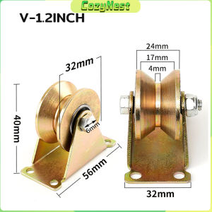 C.N. 1.2 Inch U/V Groove Wheel Stainless Steel Sliding Door Roller for Inverted Track Rolling Gate Wire Rope Rail