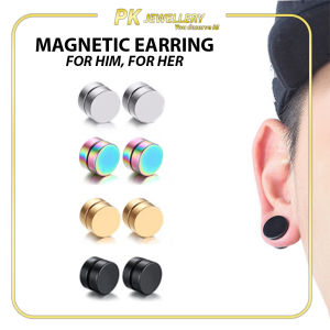 Magnet Earrings Korean Emas Korea Bangkok Anting Anting Men Earring Titanium Stainless Steel