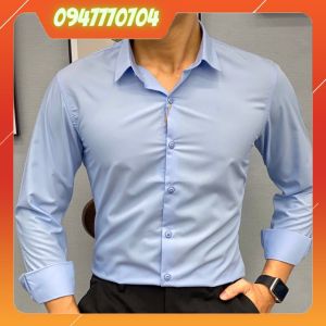 [HCM]Áo sơ mi nam phong cách hàn quốc Phom áo body  vải kate mềm mịn mặc thoáng mát. Áo sơ mi Nam body nhiều màu có màu đen màu trắng và màu xanh biển có size nhỏ L-XL-XXL và Áo Somi Bigsize 3XL-4XL-5XL-6XL