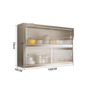 COHF Food-Grade 304 Stainless Steel Wall Cabinet | Space-Saving Kitchen Wall Cabinet Stainless Steel | Oil-Proof Kitchen Wall Cabinet | Rust-Resistant
