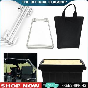 [BONDRE9]Aluminum Alloy Box Stand Carbon Steel Organizer Box Folding Stand Iron Storage Box Bracket for Outdoor Picnic Fishing