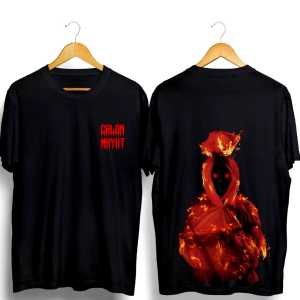 Kaos Pocong Api Calon Mayat Mata Merah Viral Ready baju Dewasa