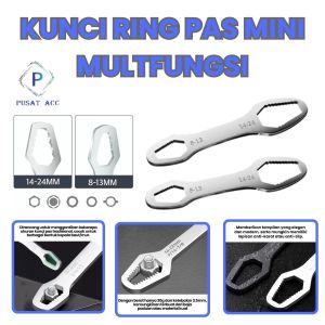 Kunci Ring - Kunci Ring Pas Universal 8-13mm 14-24mm  Kunci Ring Pengencang Sekrup Baut Multifungsi Double Head Wrench Adjustable