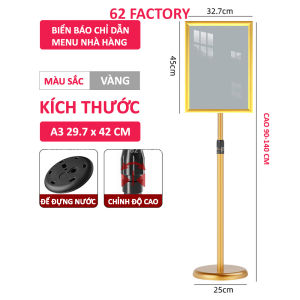 Standee Bảng Chỉ Dẫn - Bảng Thông Báo Menu - Bảng Lễ Tân Nhà Hàng Khách Sạn A3 A4