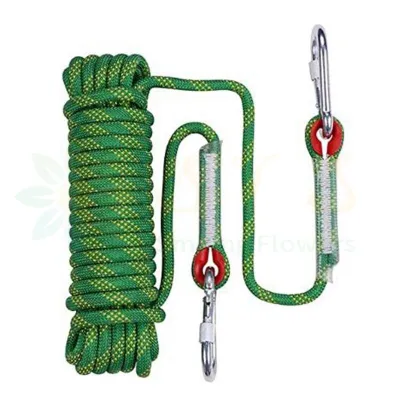 SFS*Professional Outdoor Climbing/Hiking Rope Safety Rescue Escape Utility Rope ( 10m 20m ) with 2 climbing buckles 20m/10m 10mm Utility Rope