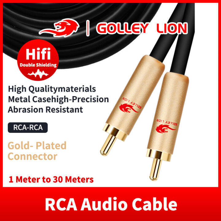 Golley Lion Rca To Rca Cable Digital Coaxial Audio Cable Male Stereo Connector For Tv Dvd