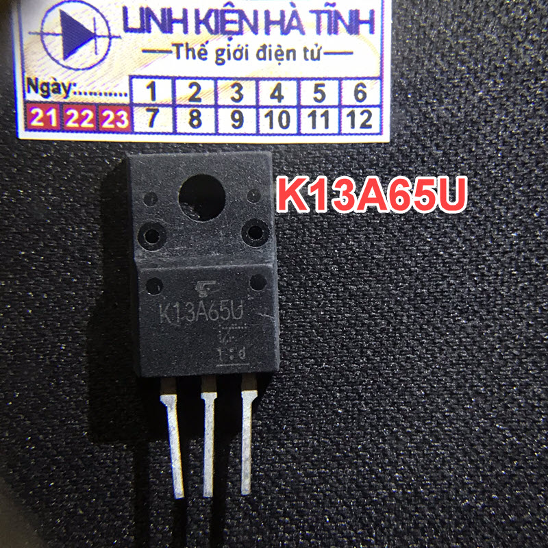 Linh kiện K13A65 TK13A65U K13A65U N-Mosfet 13A 650V TO-220F chính hãng tháo máy-AG11