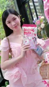 Dear Face Beauty Milk Strawberries and Cream Glutathione Collagen Drink Premium Japanese 10 Sachets