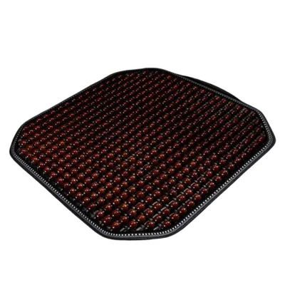 FOUNDTWO Ventilated Summer Wooden Beads Seat Cushion Non-slip Base Breathable Car Seat Pad Creative Wear-resistant Seat Cover Office Chair