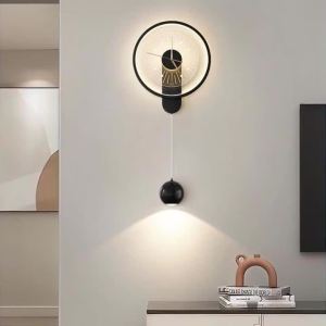 Sacesr Modern Minimalist Wall Clocks Artistic Geometric Light‑Up Crystal‑Clear Acrylic Sheet Villa Wall Clock Hallway Hotel Home Decor M2Y9R