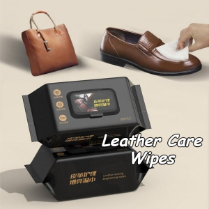 80Pcs/Pack Premium Leather Care Wipes For Gentle & Safe Cleaning of Leather Shoes Bag Accessories