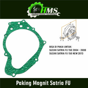 Paking Magnit Satria FU - Packing Peking Gasket Block Blok Magnet Cover Crankcase Rengkes Kiri