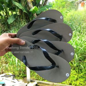 SENDAL JEPIT FLAT SANTAI CEWEK DEWASA WARNA ABU ABU SOFT TERMURAH