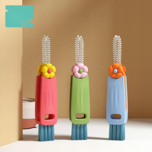 Thermos Cup Lid Gap Cleaning Brush แปรงถ้วย Artifact Cup Brush แปรงทำความสะอาดอเนกประสงค์ แปรงฝาขวดนม