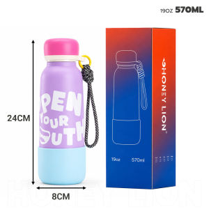 570/720ml No Sweat Vacuum Tumbler Stainless Steel Water Bottle Leakproof Coffee Cup Portable- HoneyLion
