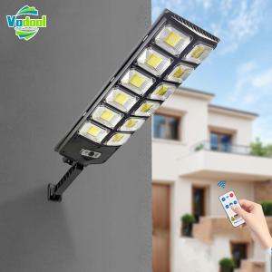 Commercial Parking Lot Light with Motion Sensor and Remote Waterproof Solar Flood Lamps for Yard Entryway Garage Porch